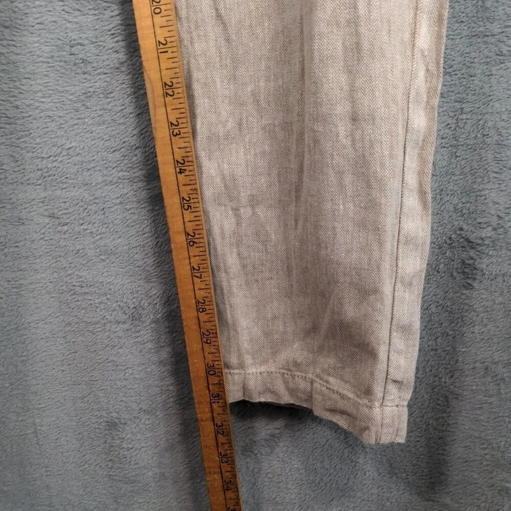 Banana Republic Linen Blend Pants Size 38x32 Athletic Fit Khaki Old Money
